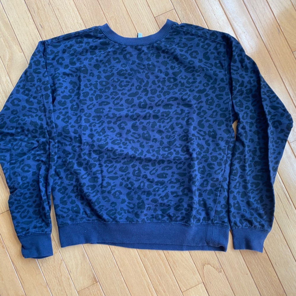 Z Supply Blue Sweatshirt Textured Crewneck